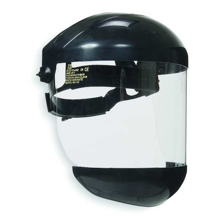 Ratchet Face Shield Assembly, Clear Visor, Polycarbonate, Swing Ratchet Suspension, Uncoated Lens MPN:2AUB7