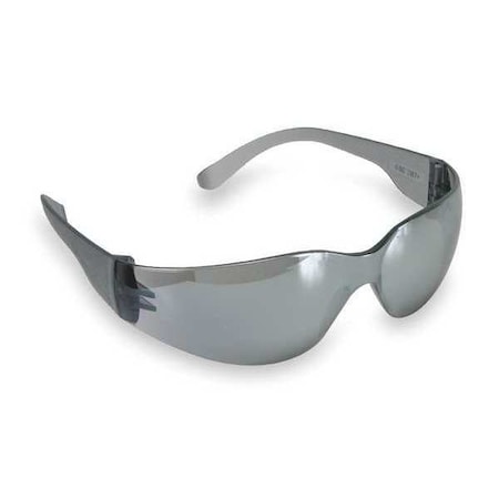 Safety Glasses, Condor V, Scratch-Resistant, Wraparound, Frameless, Gray Frame, Gray Mirror MPN:2ERE6