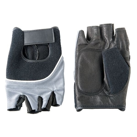 Anti-Vibration Gloves, L, Blk/BL/Silver, PR MPN:2HEW7