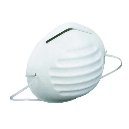 Disposable Nuisance Dust Mask, Molded, Metal Nose-Clip, Non-Adjustable, White, PK50 MPN:2KFY4