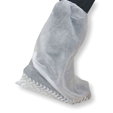 Disposable Boot Covers, Universal, Polypropylene, Elastic, Serged Seam MPN:2KTU4
