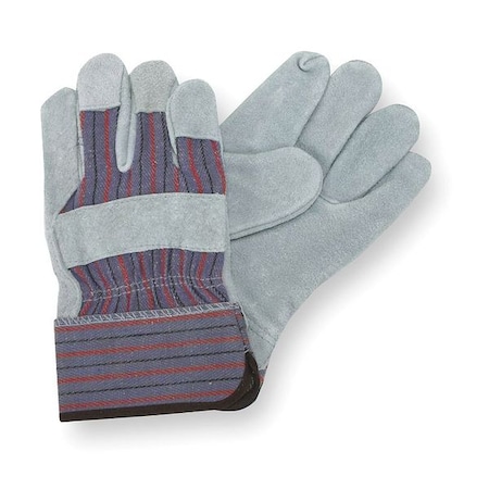 Leather Gloves, Cowhide, Safety Cuff, Wing Thumb, Full Finger, Gray, S, 1 PR MPN:2MDA5