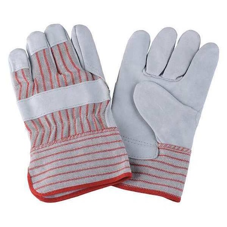 Leather Gloves, Cowhide, Safety Cuff, Wing Thumb, Full Finger, Red/White, 2XL, 1 PR MPN:2MDC3