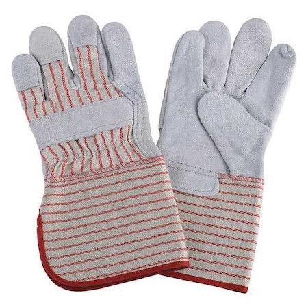 Leather Gloves, Cowhide, Gauntlet Cuff, Wing Thumb, Full Finger, Gray, XL, 1 PR MPN:2MDC5