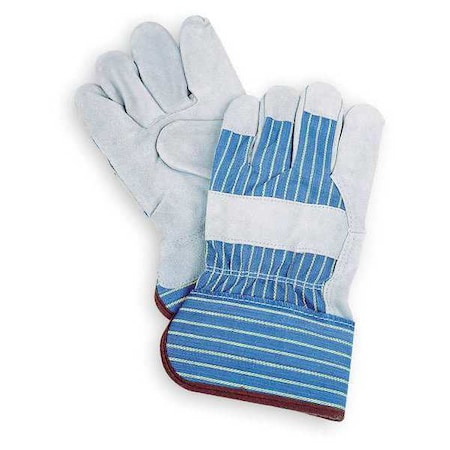 Leather Gloves, Cowhide, Safety Cuff, Wing Thumb, Full Finger, Gray, XL, 1 PR MPN:2MDD2