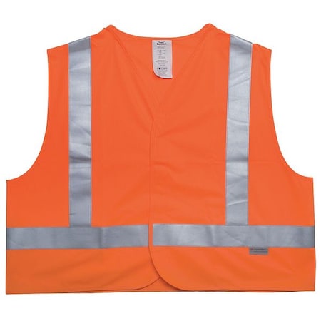 3XL Flame Resistant High Visibility Vest, Orange (Formerly Condor) MPN:2PDL6