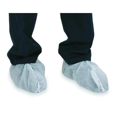 Disposable Shoe Covers, Polypropylene, White, Slip Resistant Sole: Yes, Universal MPN:2RUZ2