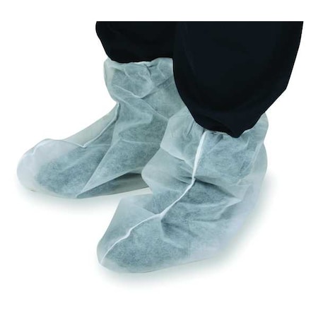 Disposable Boot Covers, Polypropylene, White, Slip Resistant Sole: Yes, Universal MPN:2RUZ3
