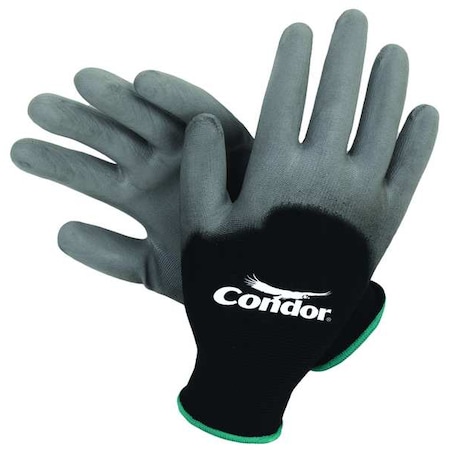 Coated Gloves, Polyurethane, Smooth, 3/4 Dip, 1 Abrasion Level, Gray, 2XL (11) 1 PR MPN:2UUG9