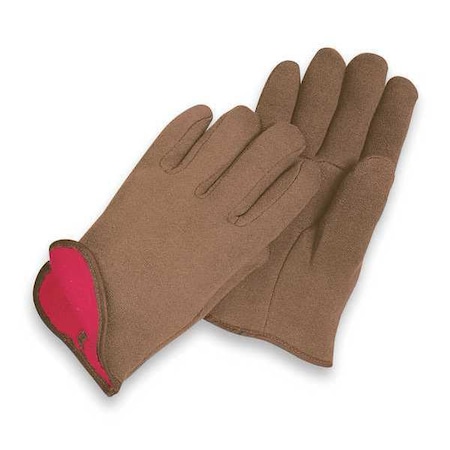Knit Gloves, Cotton/Polyester, None Uncoated, Slip-On, Brown, S, 1 PR MPN:2UUJ2