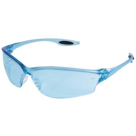 Oxulux, Safety Glasses, Anti-Scratch, Light Blue Lens, Blue Frame, Frameless MPN:2VLA2