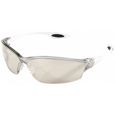 Oxulux, Safety Glasses, Anti-Scratch, Gray Mirror Lens, Clear Frame, Frameless MPN:2VLA3