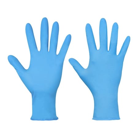 Disposable Gloves, Nitrile, Powder-Free, 3 mil, Blue, XL (Size 10), PK100 MPN:2XLZ9
