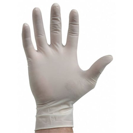 Disposable Gloves, 5.00 to 5.99 mil Palm, Latex, Powder-Free, S (7), 100 PK, Beige MPN:2XMC1