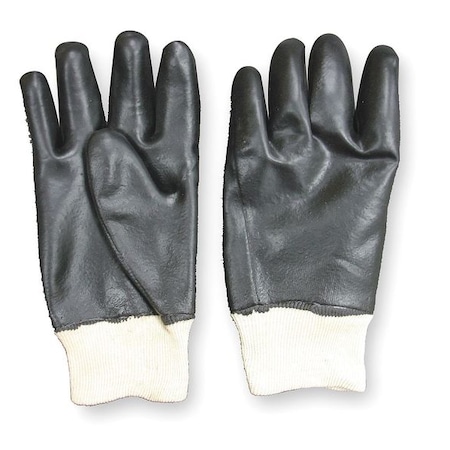 Condor Chemical Resistant Gloves, Cotton Jersey, 10.25 in L, Black, M, 1 PR MPN:2YEN8