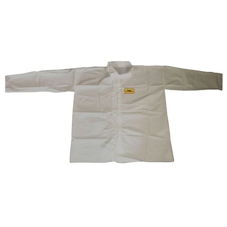 Disposable Shirt, 2XL, Microporous Film Laminate, Snap, Open Cuff, Serged Seam, 12 PK MPN:30C585