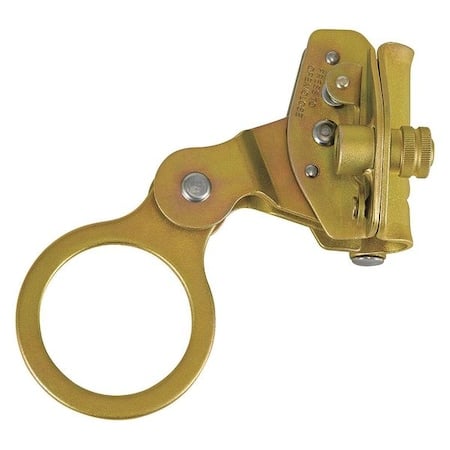 Rope Grab, Steel, 310 lb., Gold, For Rope Size: 5/8 in, Secondary Safety Latch MPN:30HG85