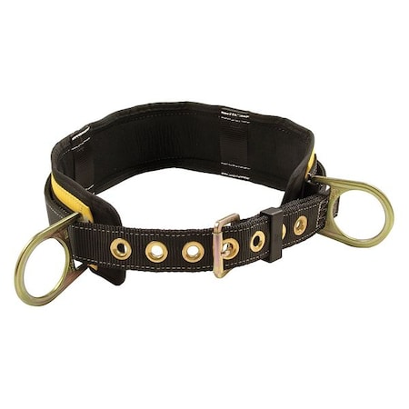 Body Belt, 2 D-Rings, Hips Location, Steel, Includes Padding: Yes, S MPN:30HG94