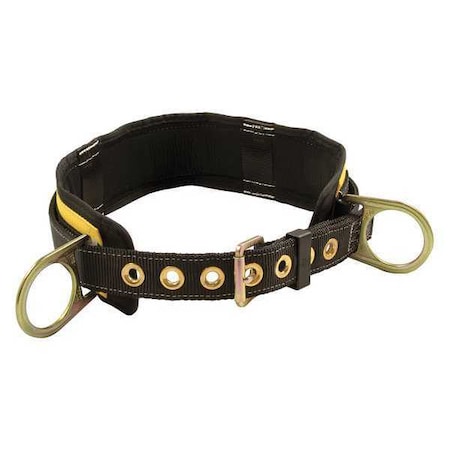Body Belt, 2 D-Rings, Hips Location, Steel, Includes Padding: Yes, L MPN:30HG96
