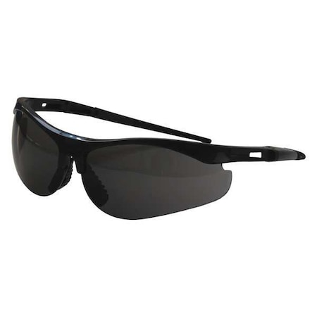 T101 Reader Safety Glasses, Black Wraparound Frame, 2.0 Diopter, Gray Lens, Anti-Scratch Coating MPN:30ZC59
