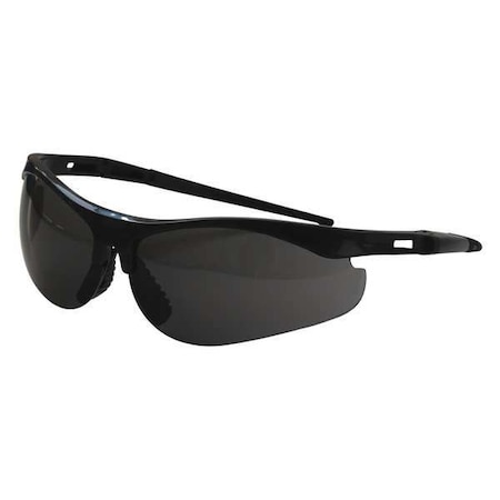 Thecla, Safety Glasses, Anti-Scratch, Gray Lens, Black Frame, Half-Frame MPN:30ZC64