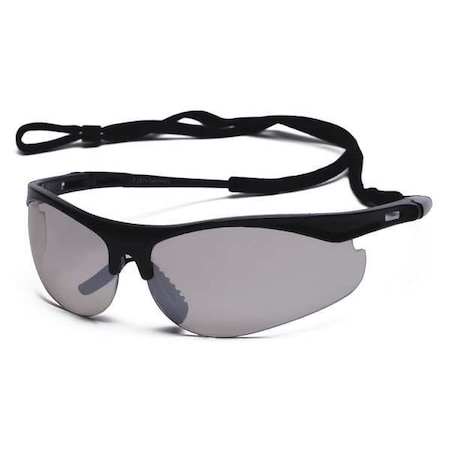 Thecla, Safety Glasses, Anti-Scratch, Light Gray Lens, Black Frame, Half-Frame MPN:30ZC67