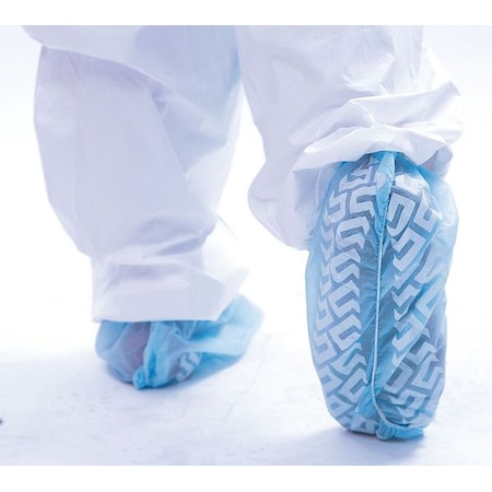 Shoe Covers, Polypropylene, Slip-Resistant Sole, Universal Size, Blue, 300 PK MPN:30ZD80