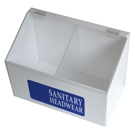 Hairnet Dispenser, White/Blue, Acrylic MPN:30ZE61