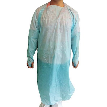Gown, Polyethylene, Welded, 17 3/4 in, Blue, Universal, 15 PK MPN:32KF55