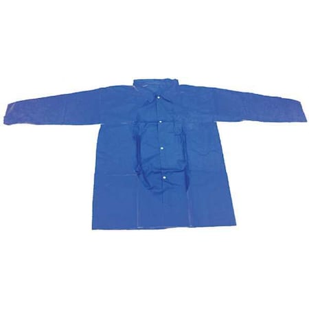 Condor Disposable Lab Coat, Polypropylene, Snaps Closure, Blue, M, 30 PK MPN:32KF65