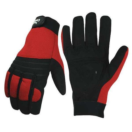 Anti-Vibration Gloves, Rd, Blk, 2XL, PR MPN:33J474
