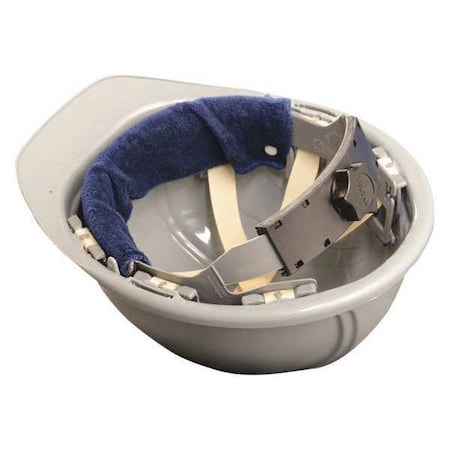 Snap-On Hard Hat Sweatband, Soft Terry Cloth Fabric, Attaches To Suspension, Navy, Universal Size MPN:33Y784