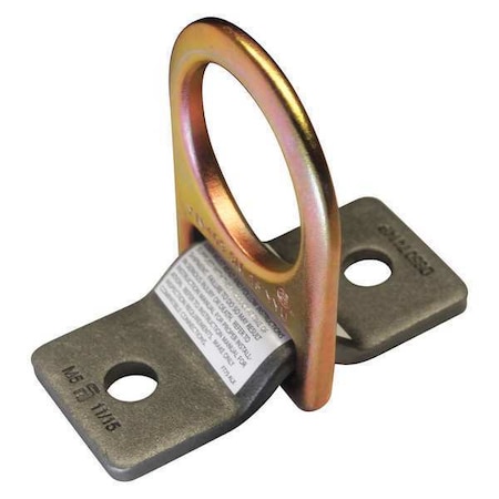 D-Ring Plate Anchor, 4 1/2 in Length, 425 lb Weigth Capacity, Steel Anchor, Fixed D-Ring MPN:35KU73