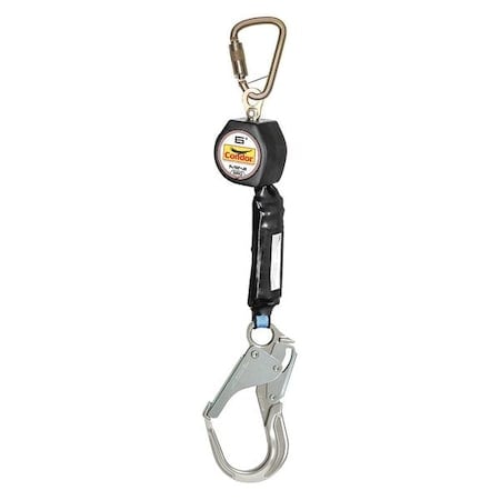 MightyLite Self-Retracting Lifeline, 6 ft. Length, Carabiner, Steel, 1 Leg(s) MPN:35KV01