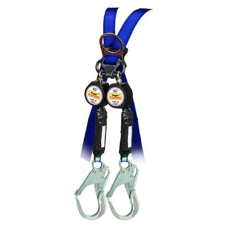 MightyLite Self-Retracting Lifeline, 6 ft. Length, Carabiner, Steel, 2 Leg(s) MPN:35KV06