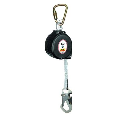 Not Applicable Self-Retracting Lifeline, 10 ft. Length, Carabiner, Steel, 1 Leg(s) MPN:35KV07