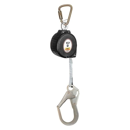 TurboLite Self-Retracting Lifeline, 10 ft. Length, Carabiner, Steel, 1 Leg(s) MPN:35KV08