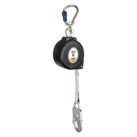 Not Applicable Self-Retracting Lifeline, 10 ft. Length, Carabiner, Aluminum, 1 Leg(s) MPN:35KV09