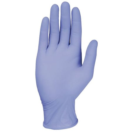 Disposable Gloves, Food-Grade/Gen Purpose, 3 mil, Nitrile, Powder-Free, L (9), 200 PK, Blue MPN:36VP38