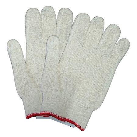 Condor Heat Resistant Gloves, Polyester/cotton, 250 Degrees F Max Temp., Knit Cuff natural, 1 PR MPN:3AP36