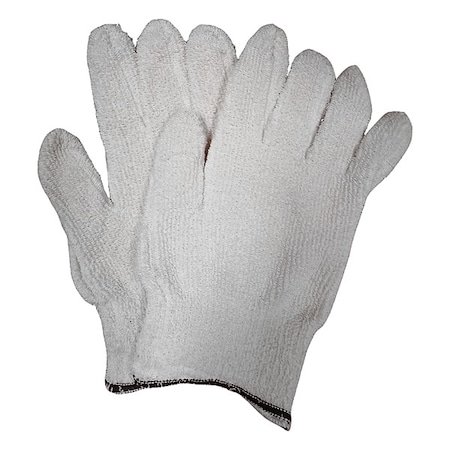 Condor Heat Resistant Gloves, Polyester/cotton, 250 Degrees F Max Temp., Knit Cuff White, L ( 9 ) MPN:3AT17