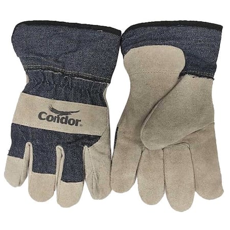 Cold Protection Gloves, Split Cowhide Leather Palm, Soft Brushed Nylon Lining, Black/Sand, L ( 9 ) MPN:3BA35