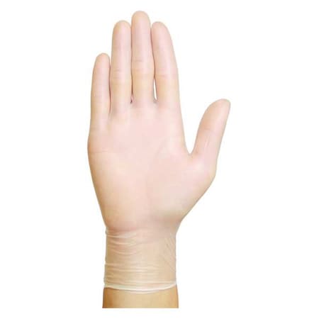 Disposable Gloves, 4.00 to 4.99 mil Palm, Vinyl, Powder-Free, S (7), 100 PK, Clear MPN:3BA46