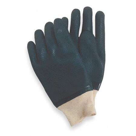 Condor Chemical Resistant Gloves, Cotton Jersey, 10.25 in L, Black, L, 1 PR MPN:3BA50