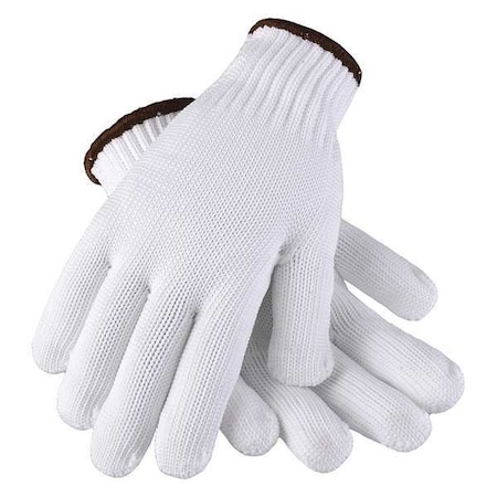 Knit Gloves, Polyester, None Uncoated, Knit, White, S, 1 PR MPN:3BC95