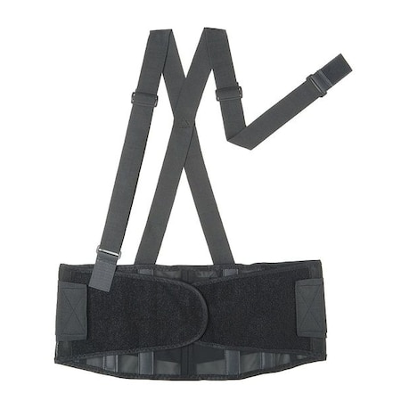 Back Support w/Stay, Black, Polyester, M MPN:3RUZ8