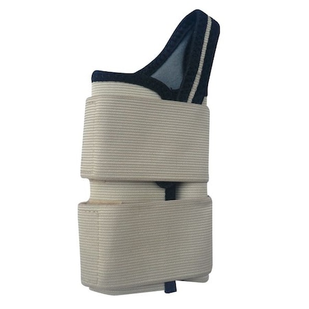 Wrist Support, 50% Polyester / 35% Latex / 15% Nylon, Double Strap, Left, Tan, Size S MPN:3RXY5