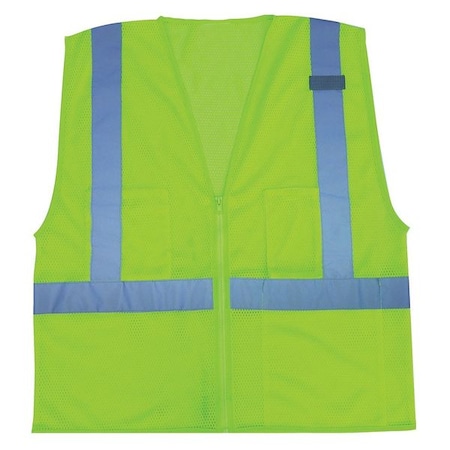 3XL Class 2 High Visibility Vest, Lime MPN:3ZDP5