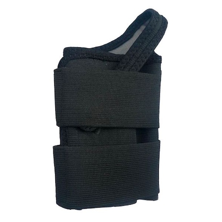 Wrist Support, 50% Polyester / 35% Latex / 15% Nylon, Double Strap, Left, Black, Size XL MPN:3ZM19