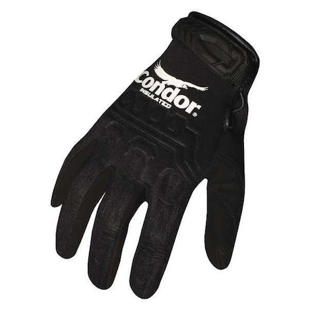 Mechanics Gloves, Synthetic Leather Palm, M, Black MPN:42KZ95